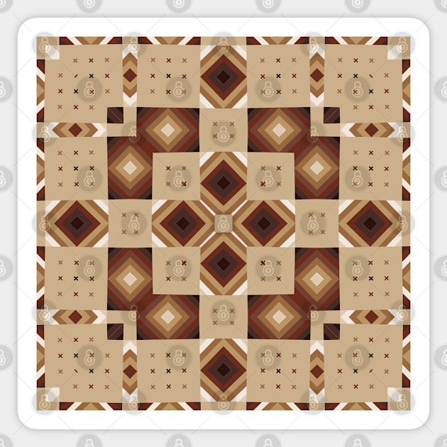 Earthy Tones Geometric Sticker by justrachna